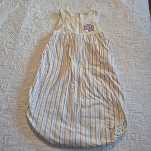 Bubble Gum size 90 insulated sleep sack    yellow with gray & orange stripes